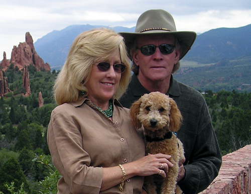 Gail and Steve Tribble with Cassis